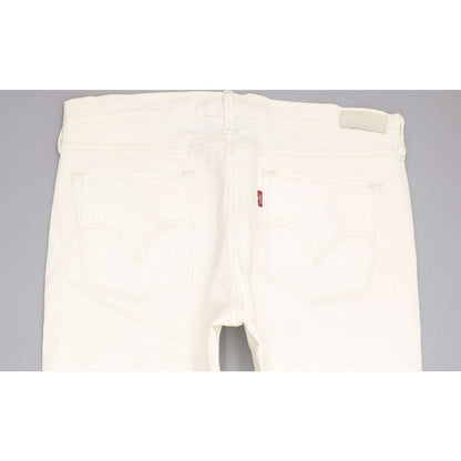 Levi's 421 Women White Skinny Slim Stretch Jeans W28 L32