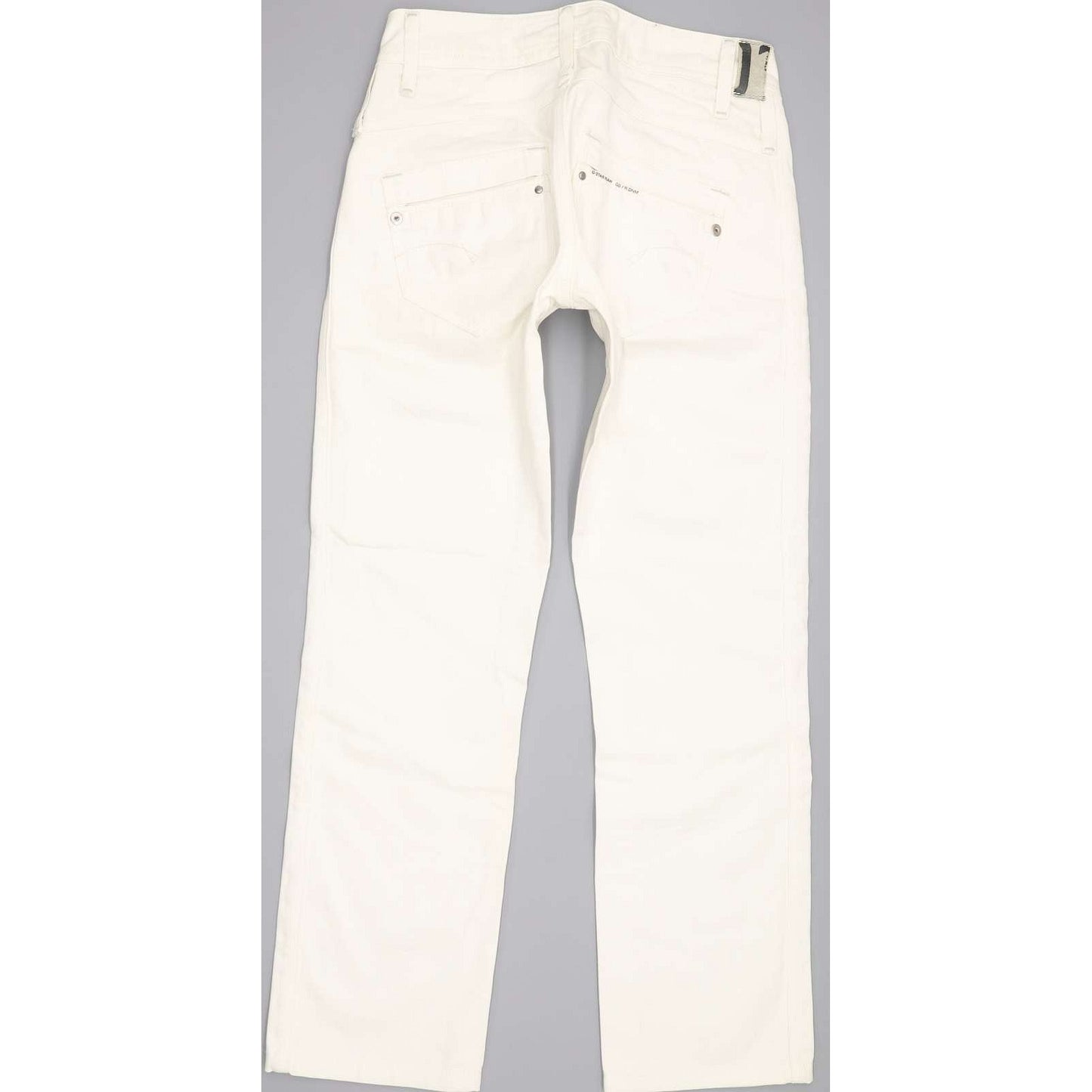 G-Star Saville Women White Straight Slim Jeans W25 L26