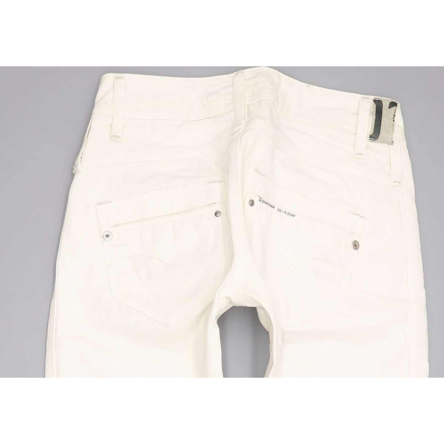 G-Star Saville Women White Straight Slim Jeans W25 L26