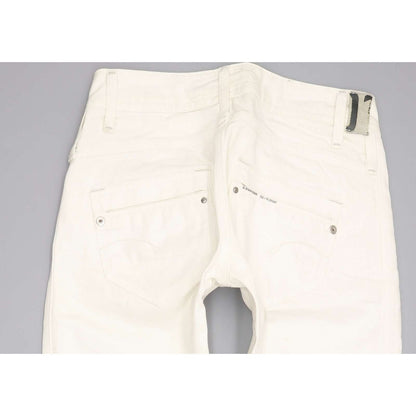 G-Star Saville Women White Straight Slim Jeans W25 L26