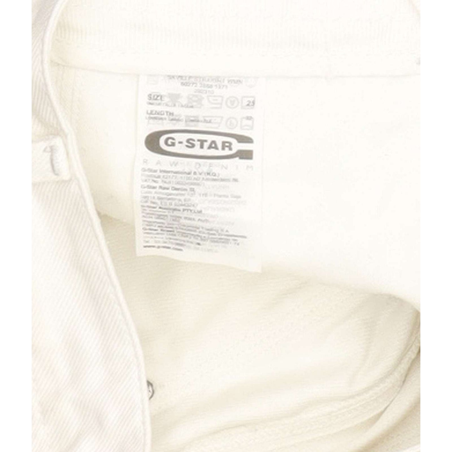 G-Star Saville Women White Straight Slim Jeans W25 L26