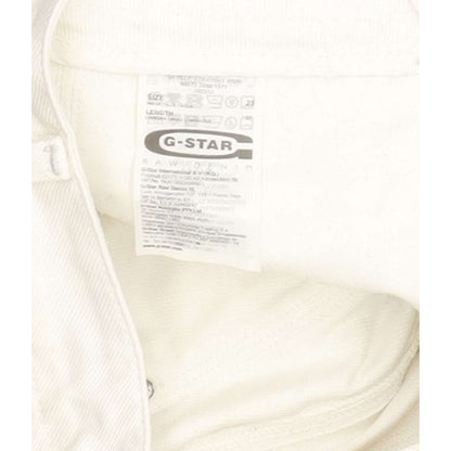 G-Star Saville Women White Straight Slim Jeans W25 L26