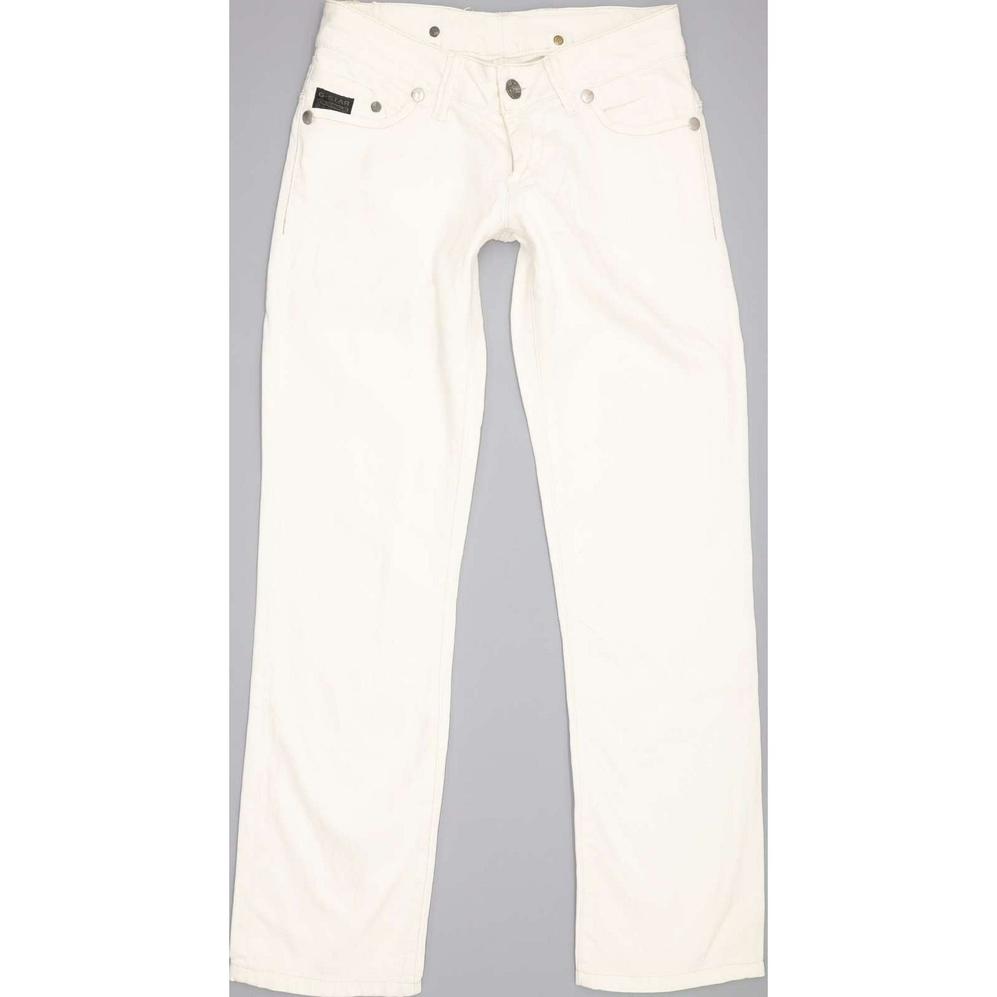 G-Star Midge Women White Straight Slim Stretch Jeans W26 L28
