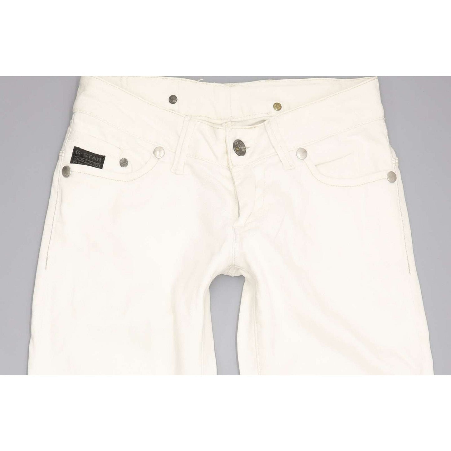 G-Star Midge Women White Straight Slim Stretch Jeans W26 L28