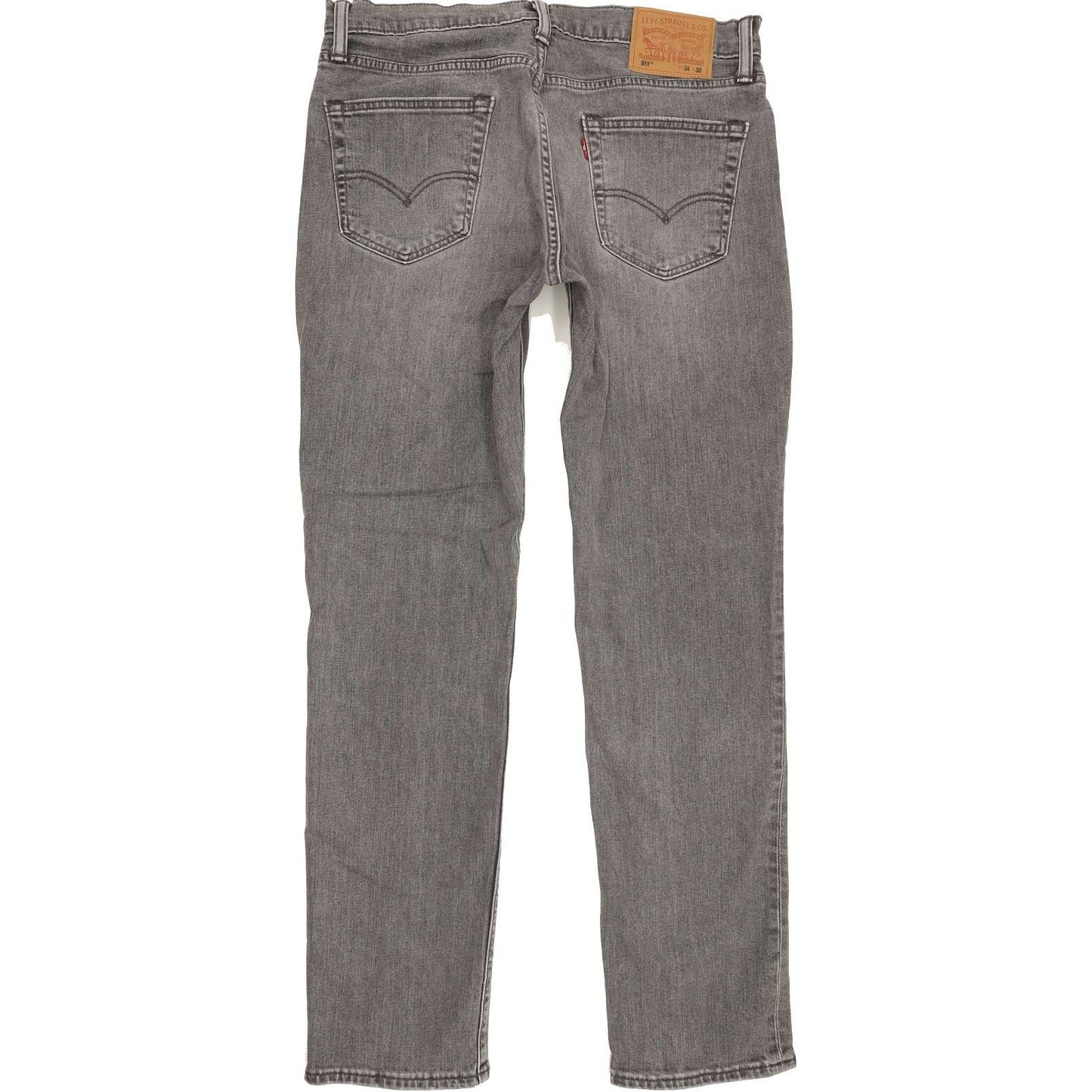 Levi's 511 Men Grey Straight Slim Stretch Jeans W34 L31
