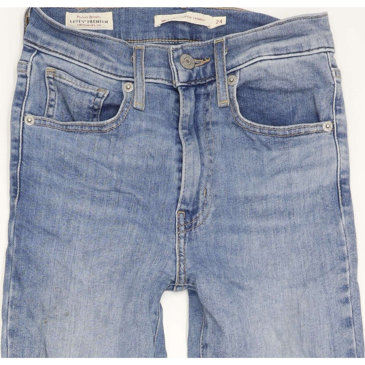 Levi's Mile High Rise Women Blue Skinny Stretch Jeans W24 L27