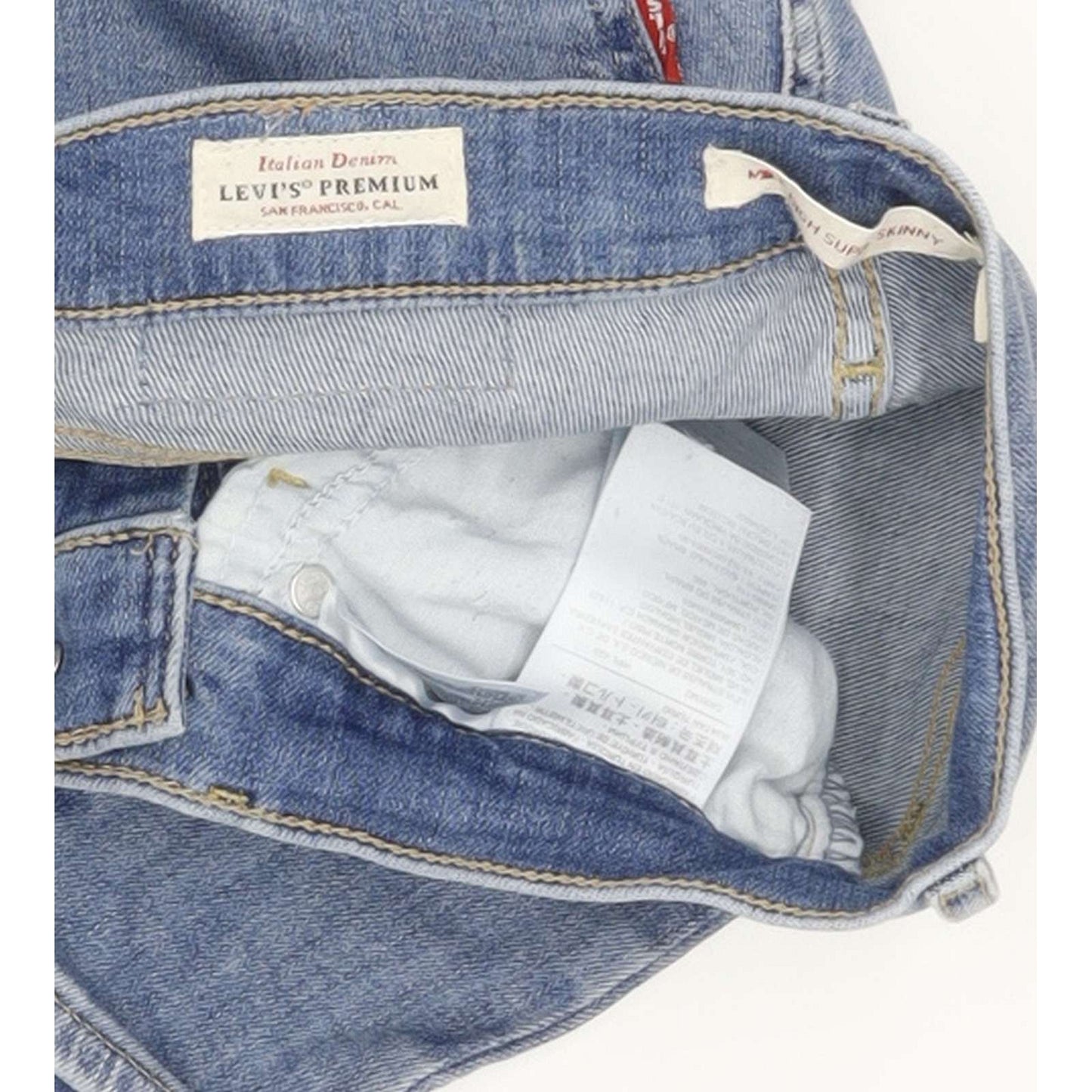 Levi's Mile High Rise Women Blue Skinny Stretch Jeans W24 L27