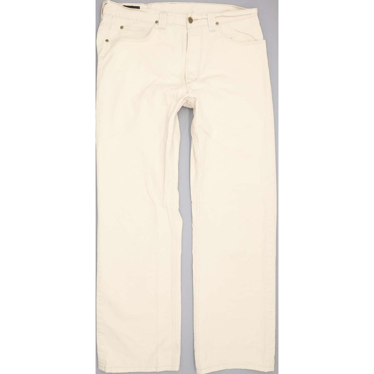 Lee Nash Men Beige Straight Regular Jeans W34 L31