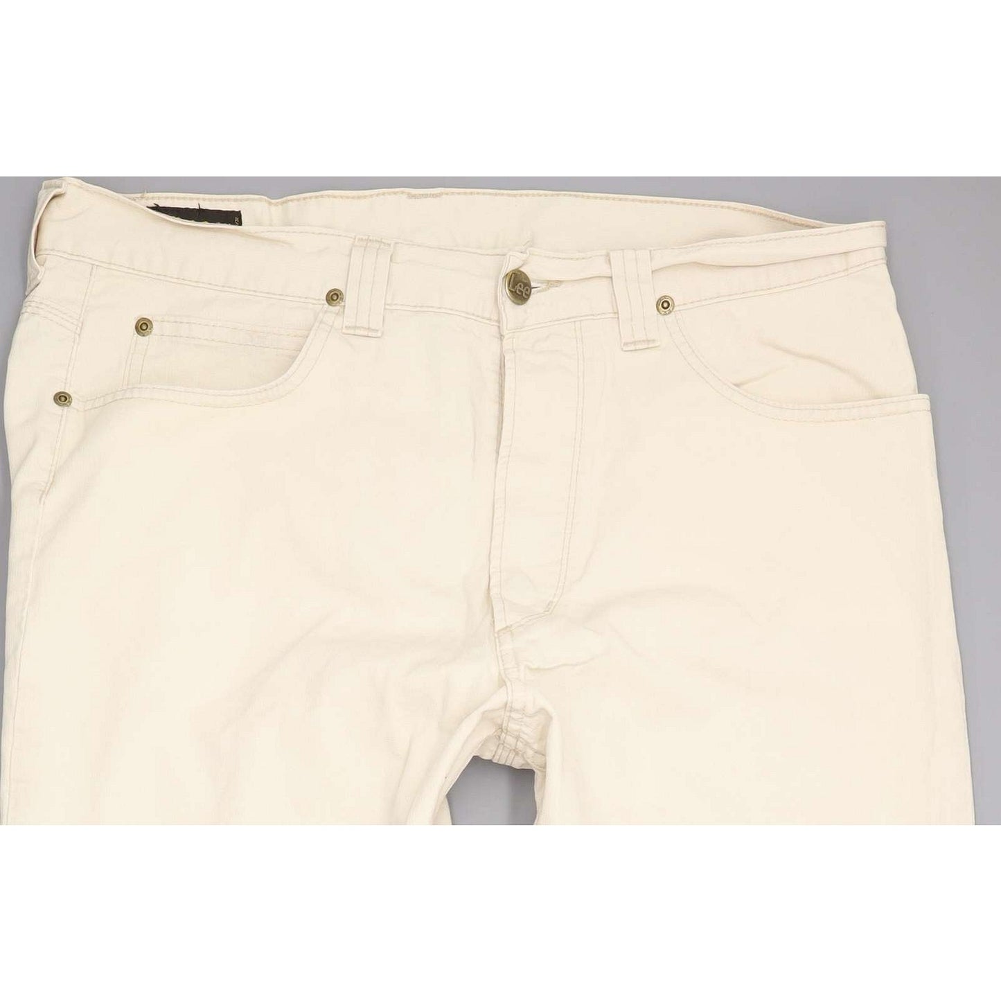 Lee Nash Men Beige Straight Regular Jeans W34 L31
