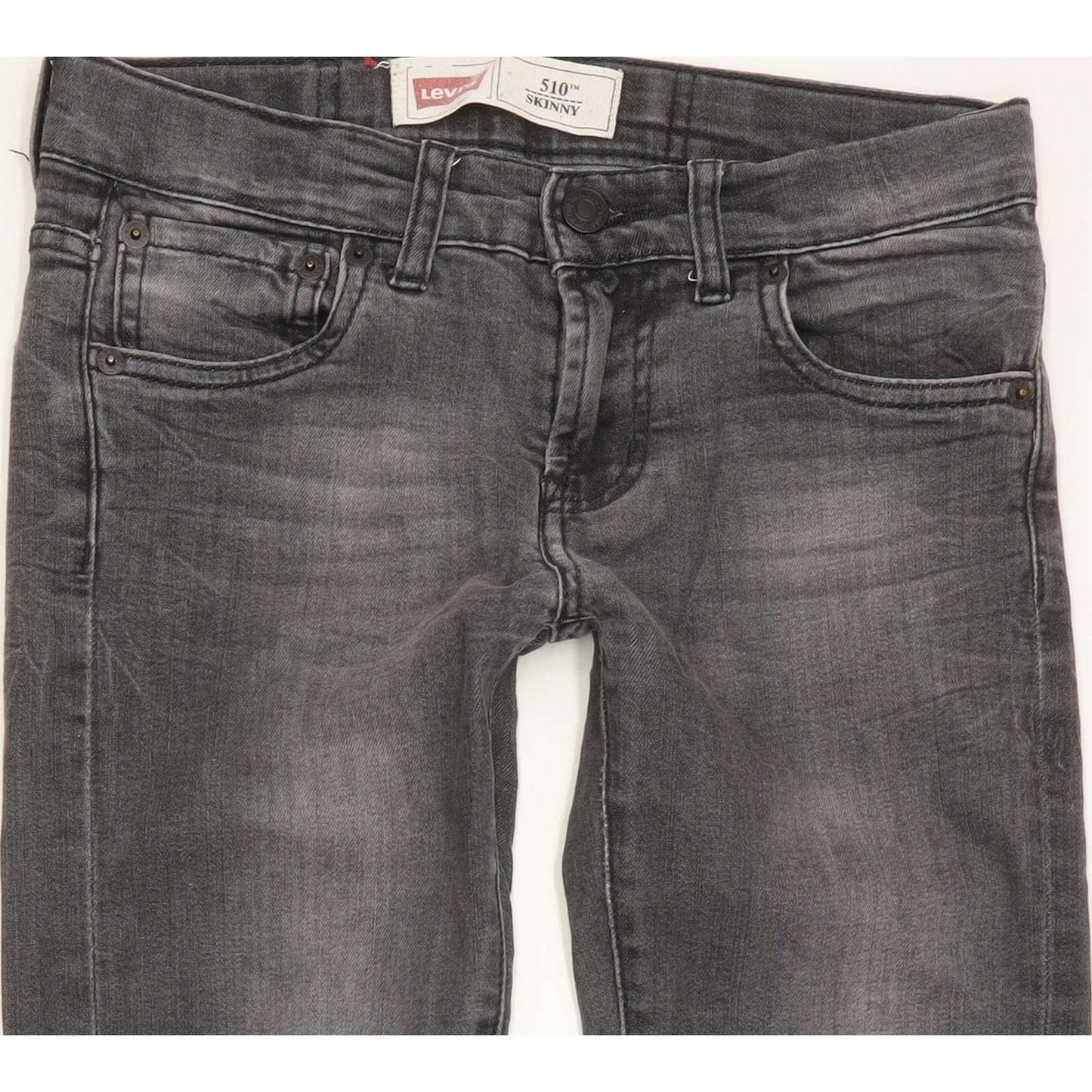 Levi's 510 Kids Grey Skinny Slim Stretch Jeans W24 L26