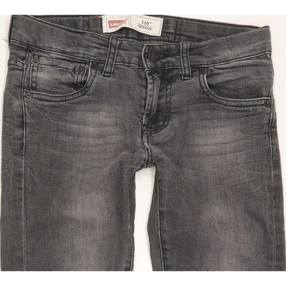 Levi's 510 Kids Grey Skinny Slim Stretch Jeans W24 L26
