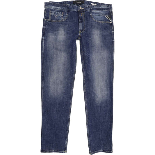 Replay Anabass Men Blue Straight Regular Jeans W36 L31