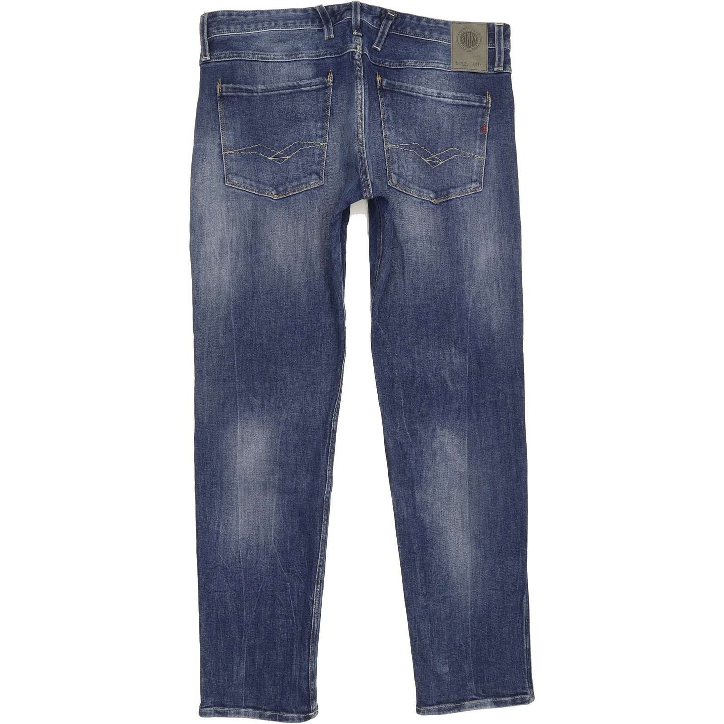 Replay Anabass Men Blue Straight Regular Jeans W36 L31