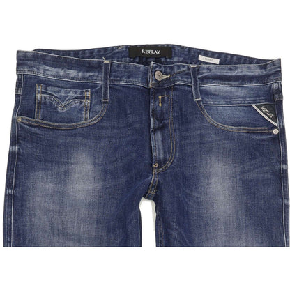 Replay Anabass Men Blue Straight Regular Jeans W36 L31