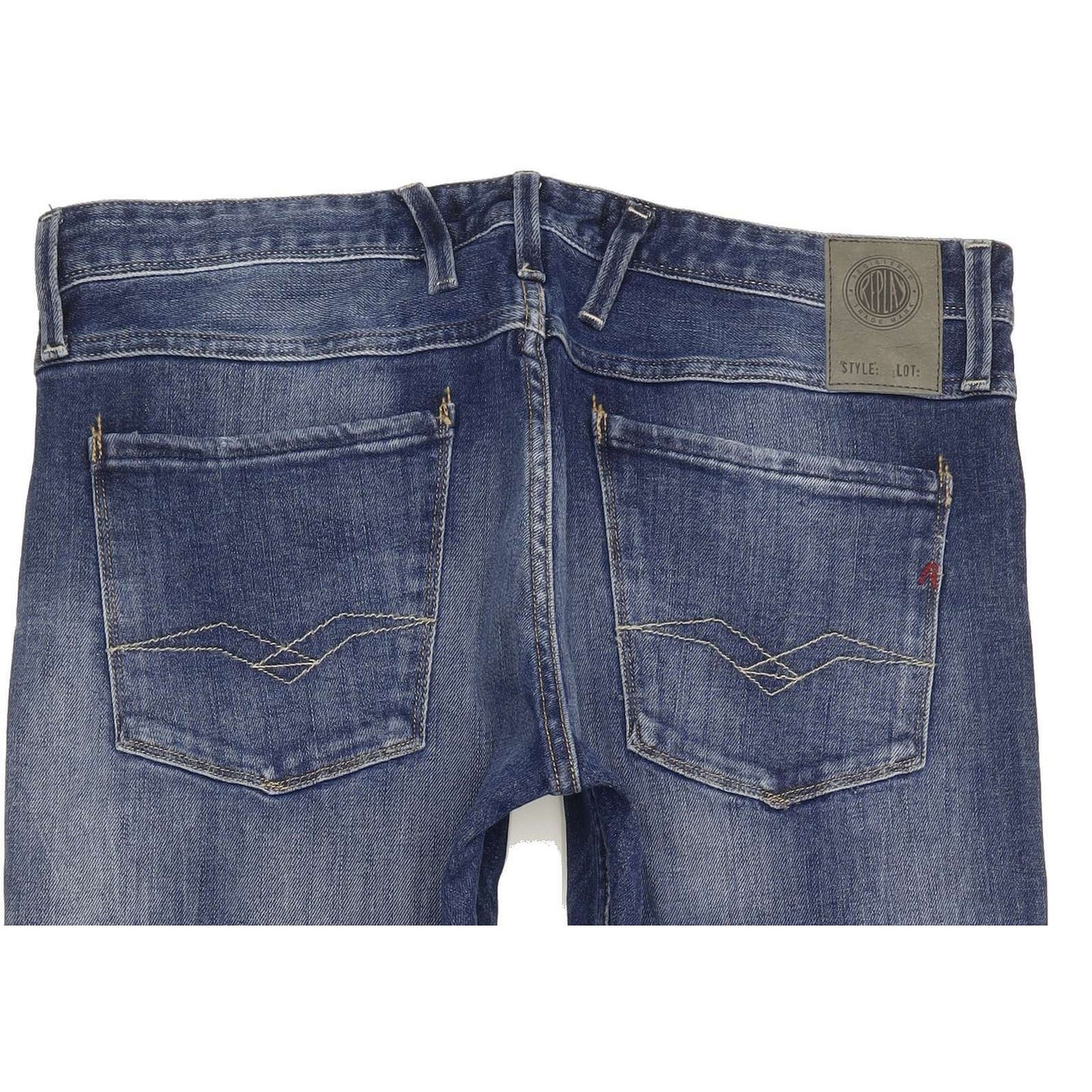Replay Anabass Men Blue Straight Regular Jeans W36 L31