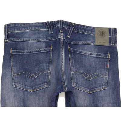 Replay Anabass Men Blue Straight Regular Jeans W36 L31