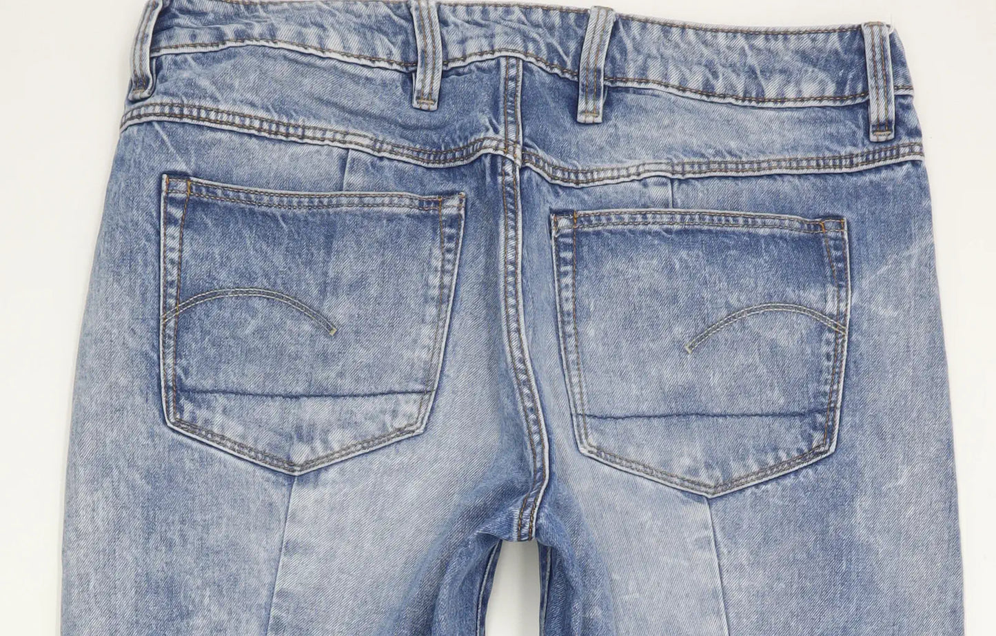 G-Star Lanc 3D High Women Blue Straight Slim Jeans W31 L34