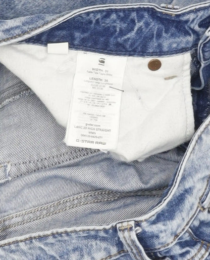 G-Star Lanc 3D High Women Blue Straight Slim Jeans W31 L34