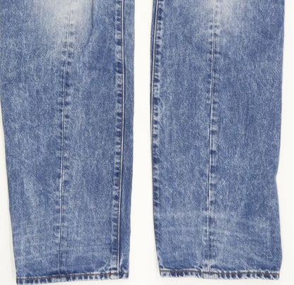 G-Star Lanc 3D High Women Blue Straight Slim Jeans W31 L34