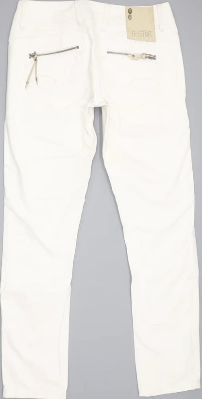 G-Star 3301 Women White Straight Slim Jeans W28 L28