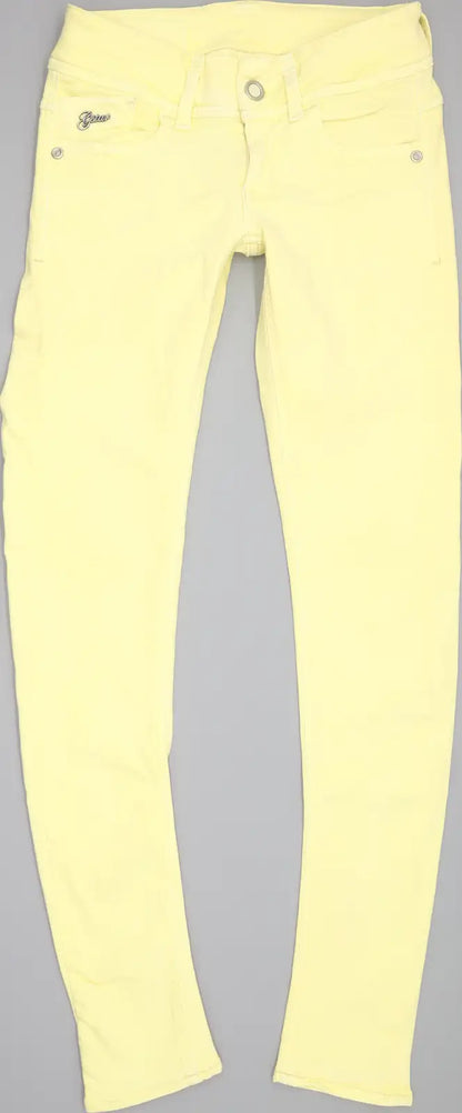 G-Star Lynn Women Yellow Skinny Slim Stretch Jeans W26 L30