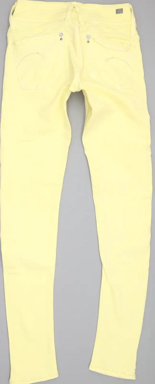 G-Star Lynn Women Yellow Skinny Slim Stretch Jeans W26 L30