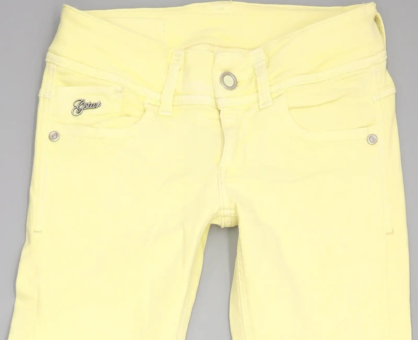G-Star Lynn Women Yellow Skinny Slim Stretch Jeans W26 L30
