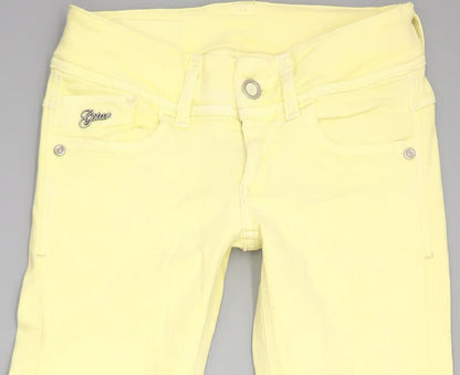 G-Star Lynn Women Yellow Skinny Slim Stretch Jeans W26 L30