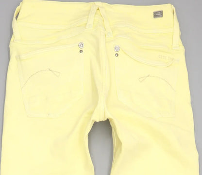 G-Star Lynn Women Yellow Skinny Slim Stretch Jeans W26 L30