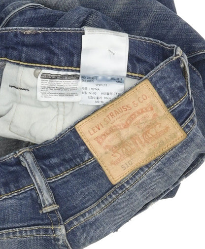 Levi's 510 Men Blue Skinny Slim Stretch Jeans W29 L30