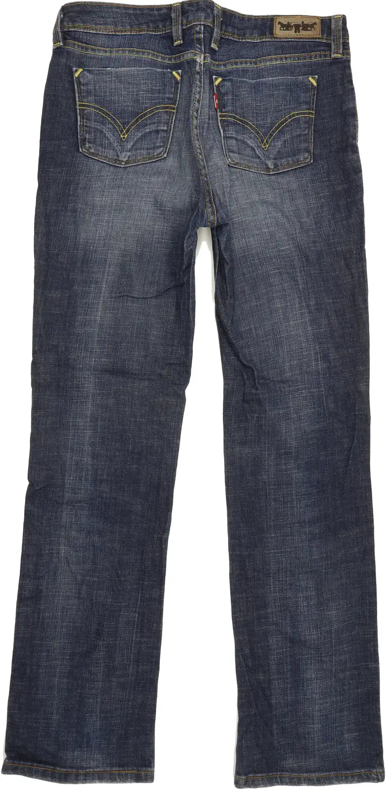 Levi's 627 Women Blue Straight Regular Stretch Jeans W30 L30
