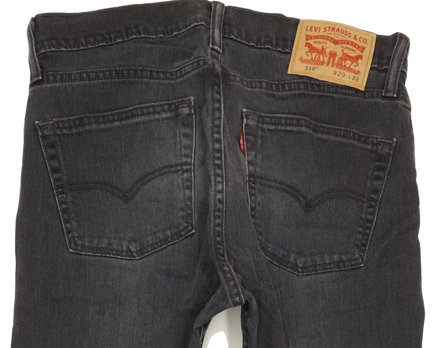 Levi's 510 Men Black Skinny Slim Stretch Jeans W29 L31