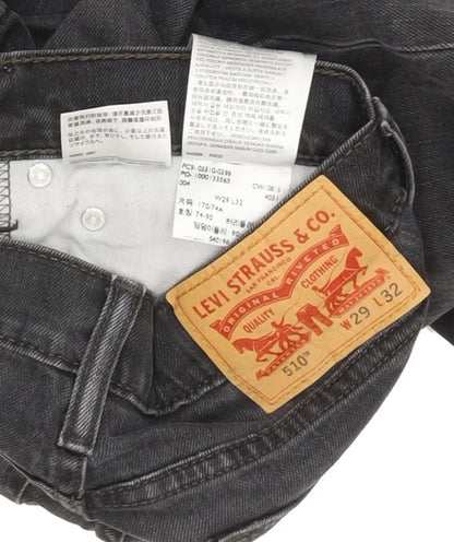 Levi's 510 Men Black Skinny Slim Stretch Jeans W29 L31