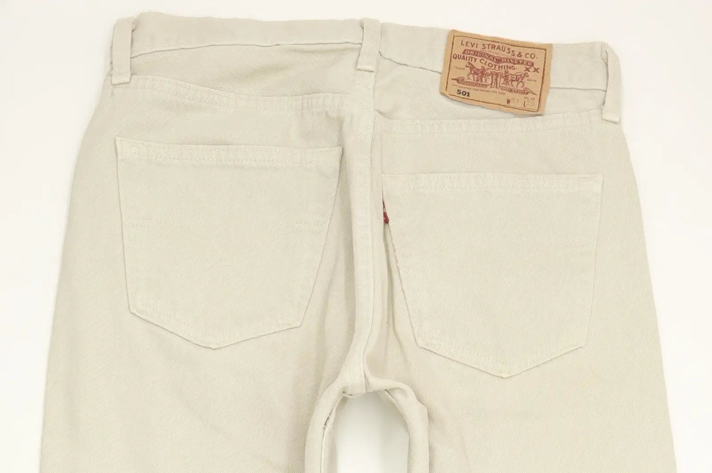 Levi's 501 MAde in USA Men Beige Straight Regular Jeans W31 L35