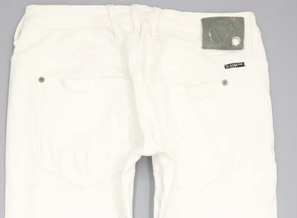 G-Star MC 5620 Women White Tapered Slim Stretch Jeans W28 L33