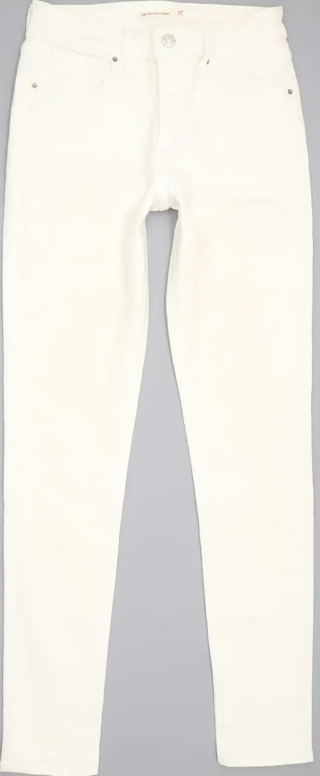 Levi's 721 High Rise Women Beige Skinny Slim Stretch Jeans W27 L30
