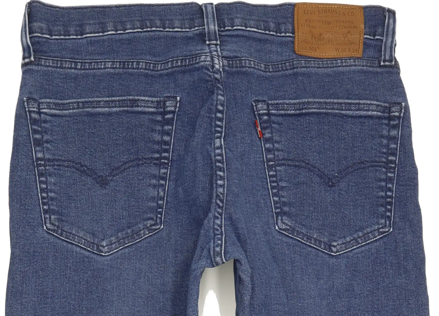 Levi's 502 Men Blue Tapered Regular Stretch Jeans W32 L32