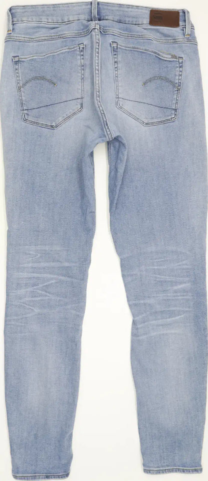 G-Star 3301 Mid Women Blue Skinny Slim Stretch Jeans W31 L29