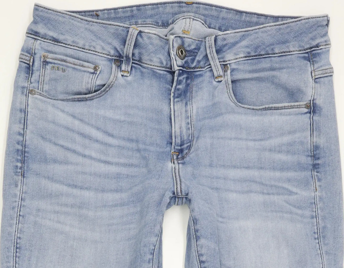 G-Star 3301 Mid Women Blue Skinny Slim Stretch Jeans W31 L29