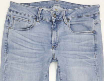 G-Star 3301 Mid Women Blue Skinny Slim Stretch Jeans W31 L29