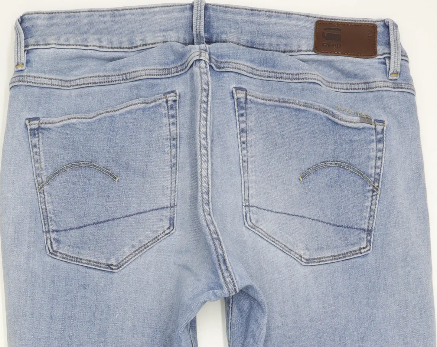 G-Star 3301 Mid Women Blue Skinny Slim Stretch Jeans W31 L29