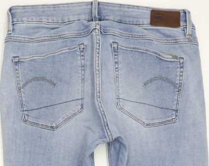 G-Star 3301 Mid Women Blue Skinny Slim Stretch Jeans W31 L29