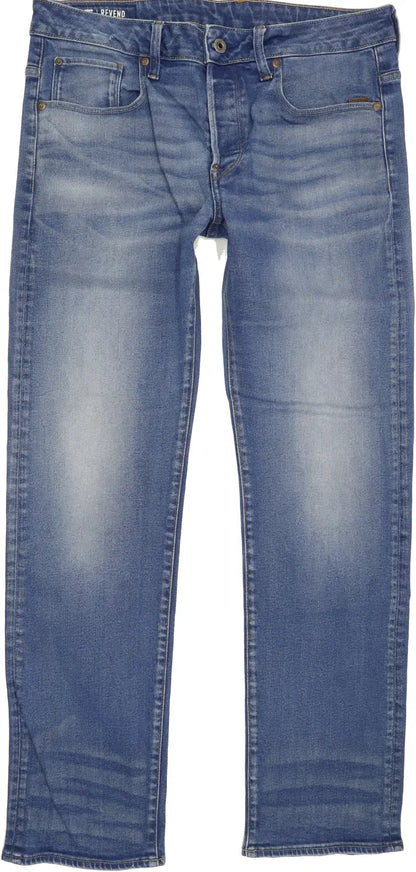 G-Star Revend Men Blue Straight Regular Stretch Jeans W34 L30