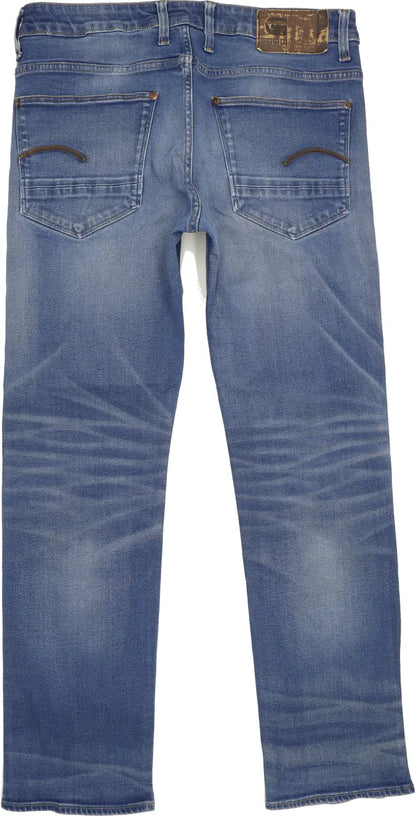 G-Star Revend Men Blue Straight Regular Stretch Jeans W34 L30