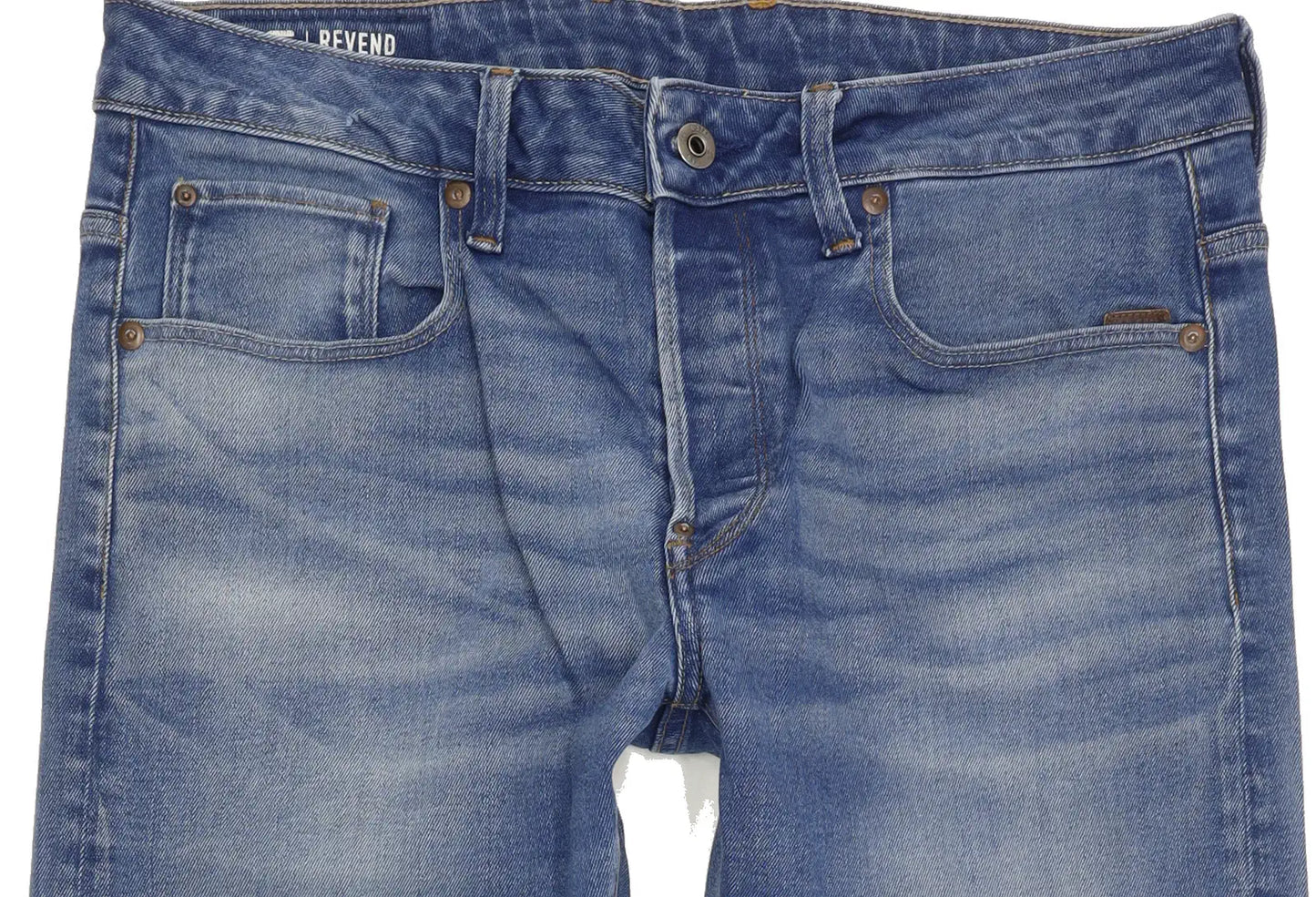 G-Star Revend Men Blue Straight Regular Stretch Jeans W34 L30