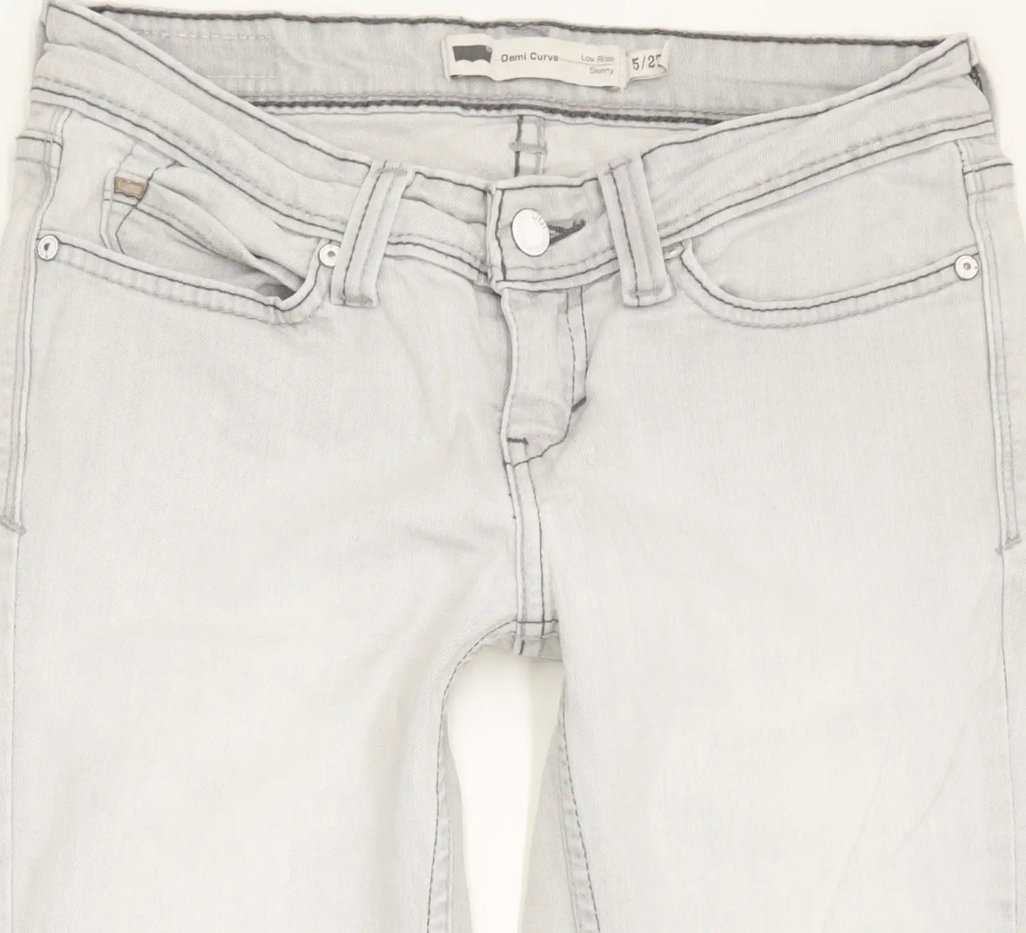 Levi's Demi Curve Women Grey Skinny Slim Stretch Jeans W27 L30