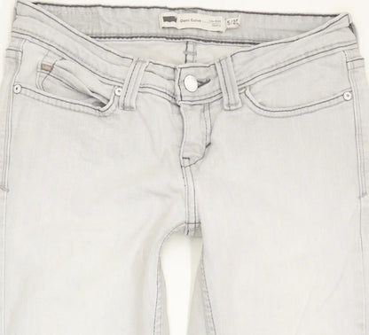 Levi's Demi Curve Women Grey Skinny Slim Stretch Jeans W27 L30