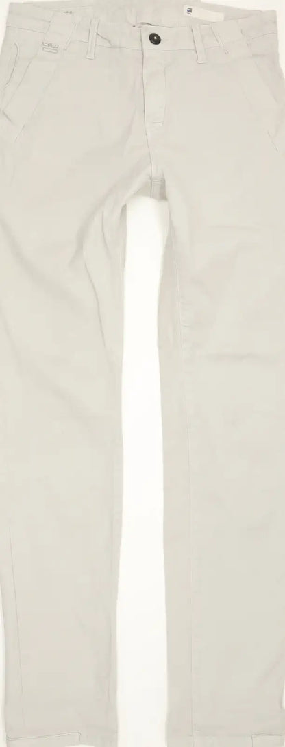G-Star Bronson Women Grey Tapered Loose Chino Stretch Jeans W25 L32