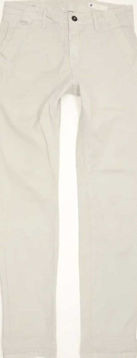 G-Star Bronson Women Grey Tapered Loose Chino Stretch Jeans W25 L32