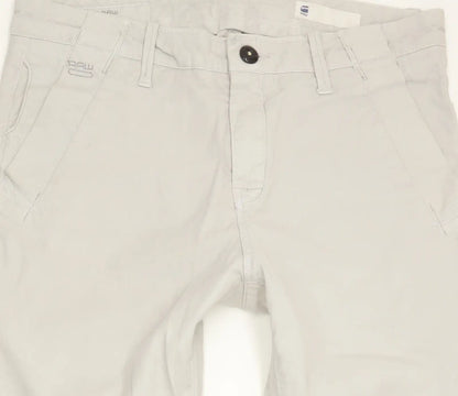 G-Star Bronson Women Grey Tapered Loose Chino Stretch Jeans W25 L32